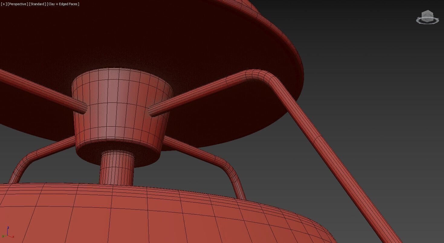 Shelton Flush Mount Small 3D model_6