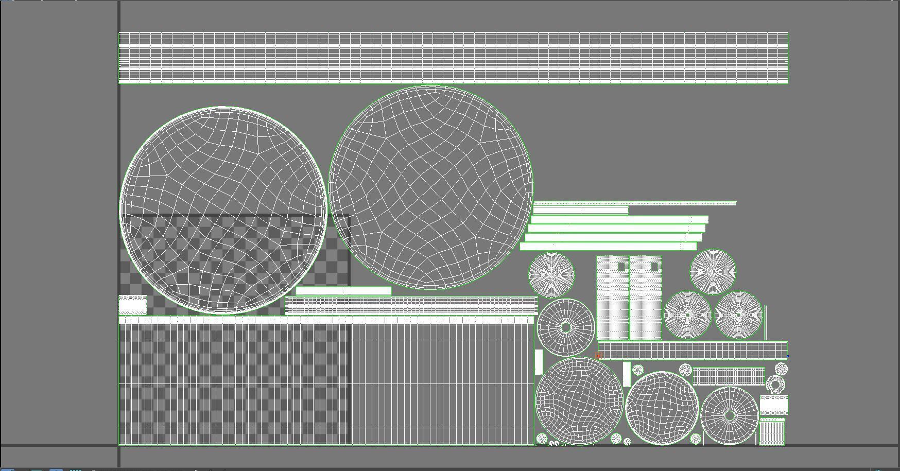 Shelton Flush Mount Small 3D model_5