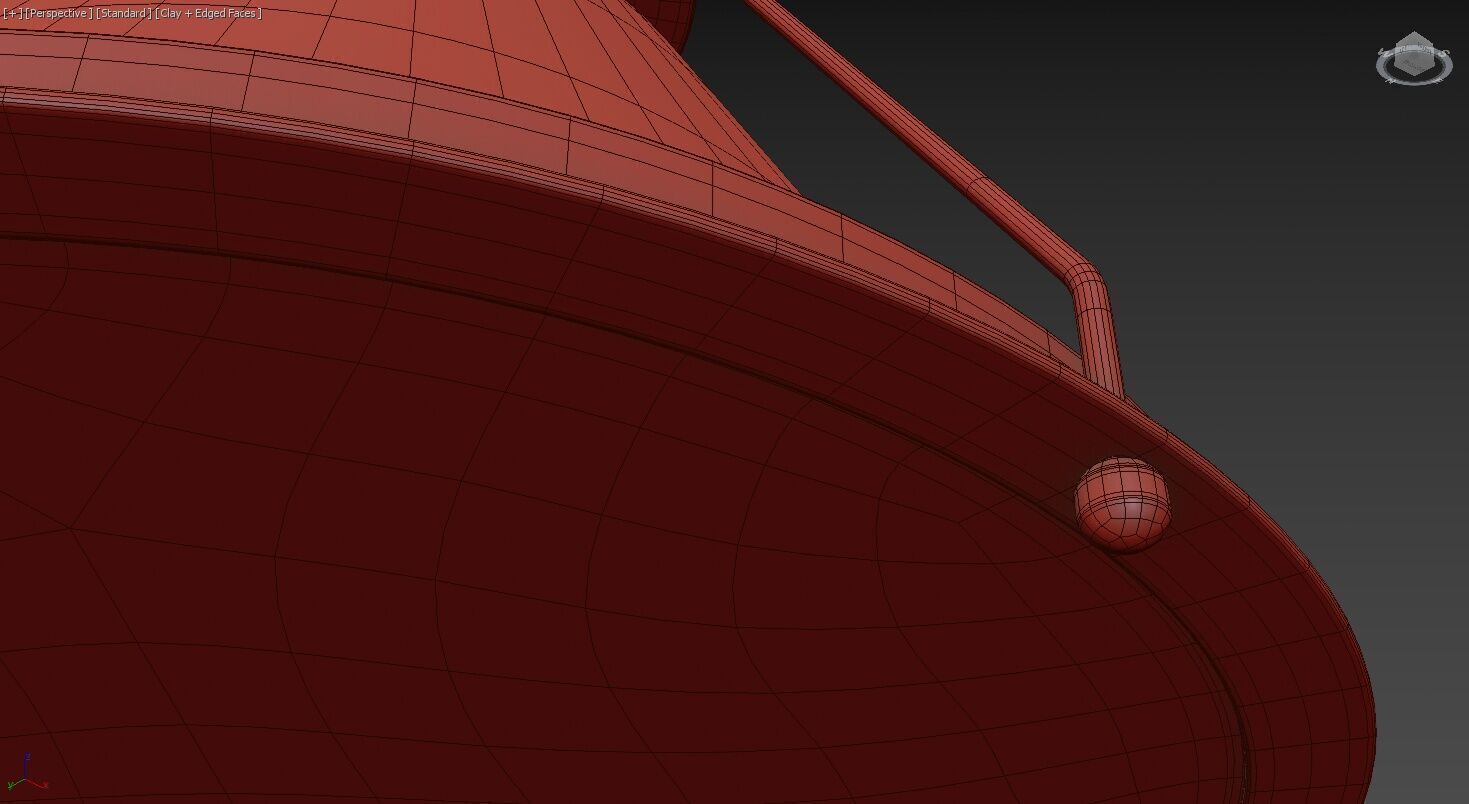 Shelton Flush Mount Small 3D model_9