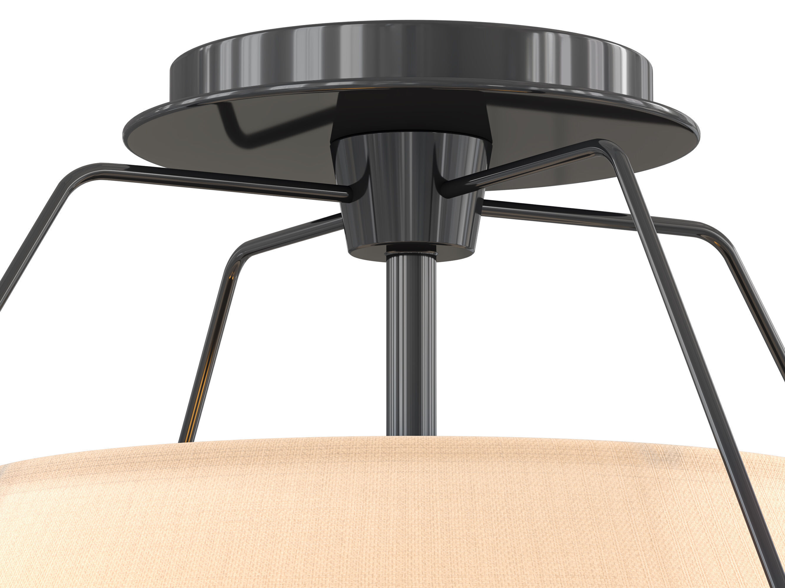 Shelton Flush Mount Small 3D model_3