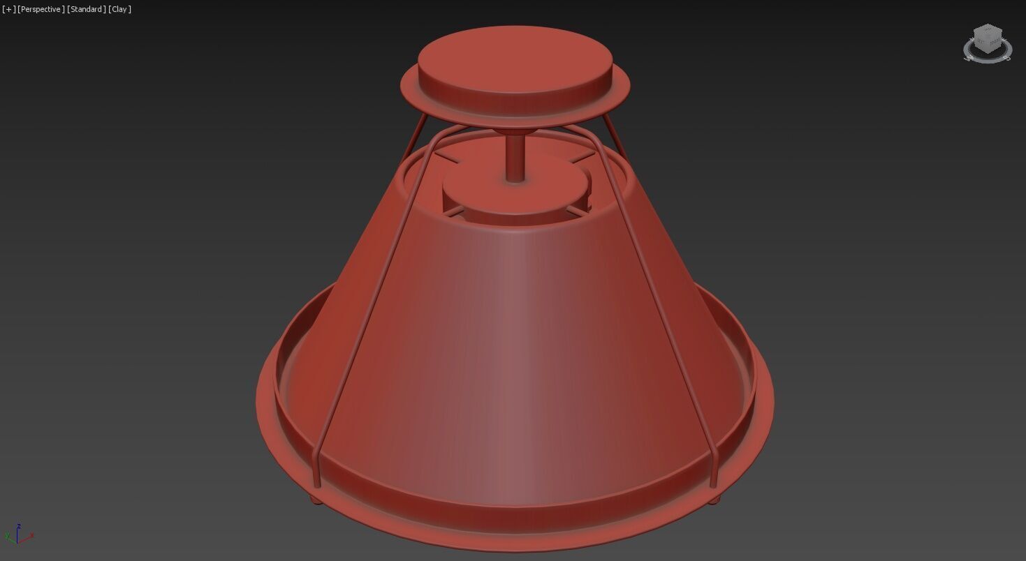 Shelton Flush Mount Small 3D model_12