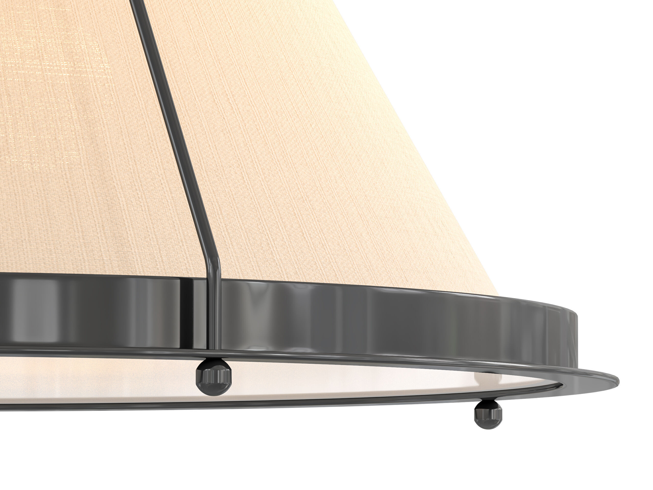 Shelton Flush Mount Large 3D model_2