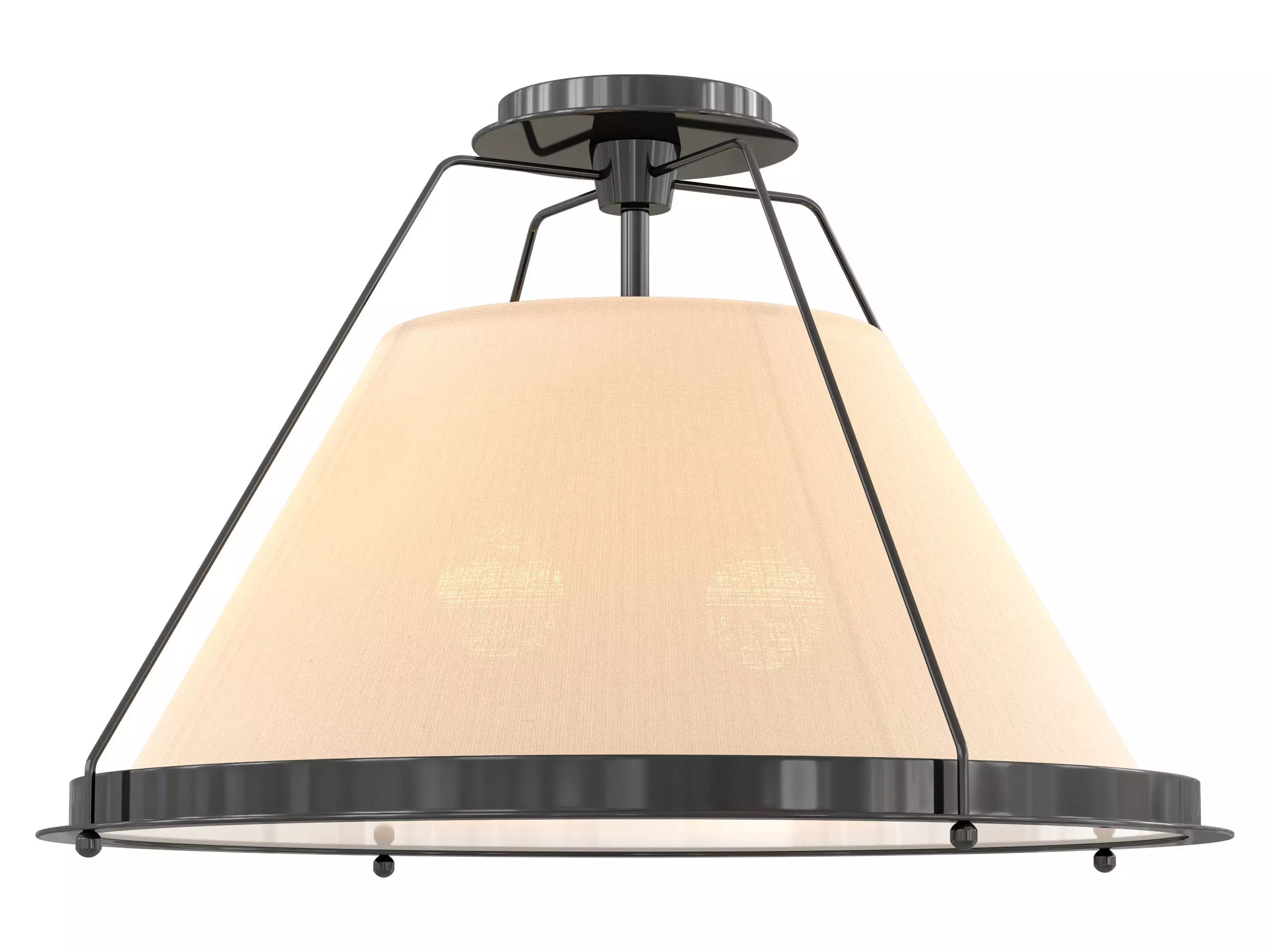 Shelton Flush Mount Large 3D model_0