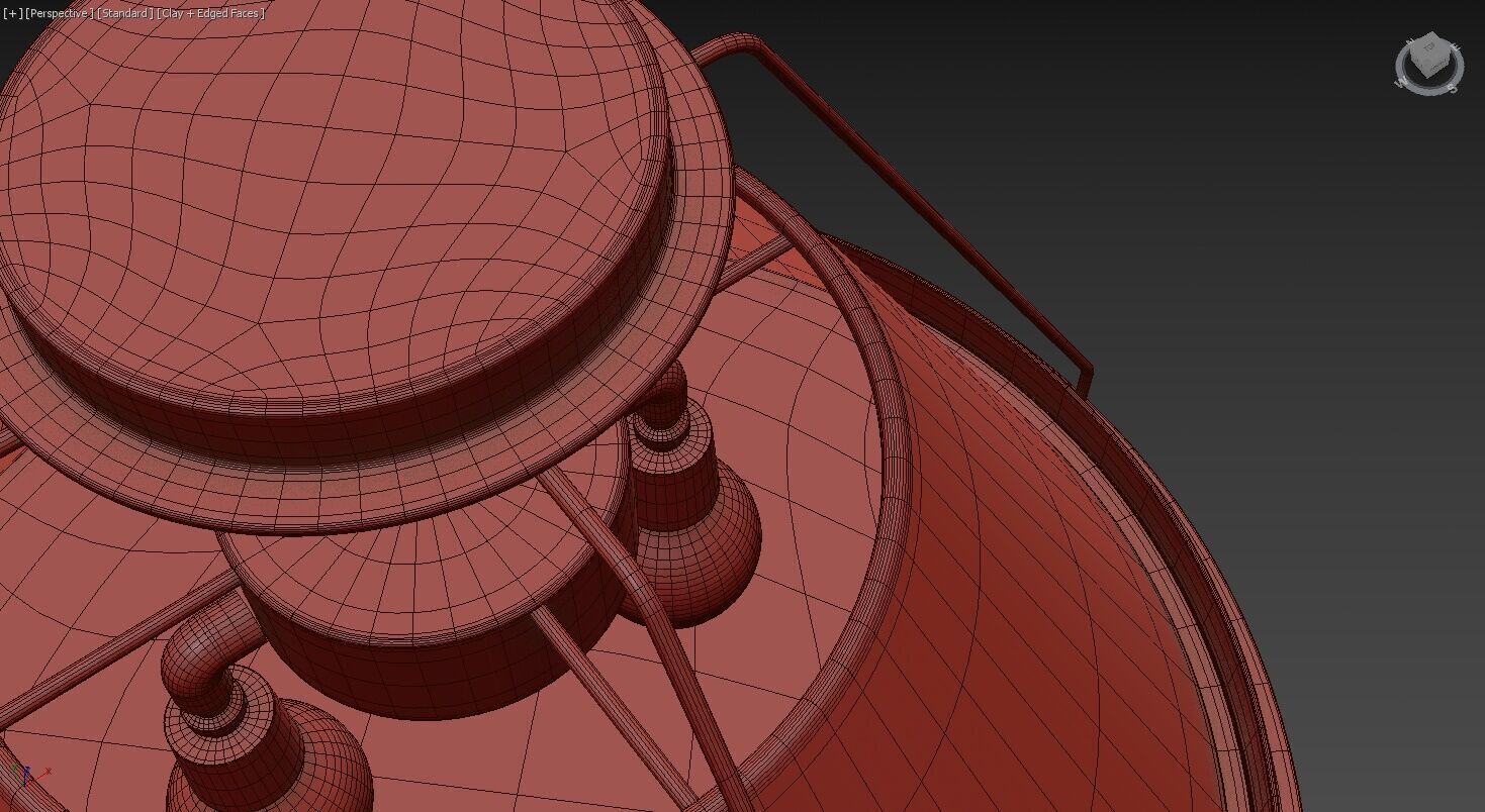 Shelton Flush Mount Large 3D model_9