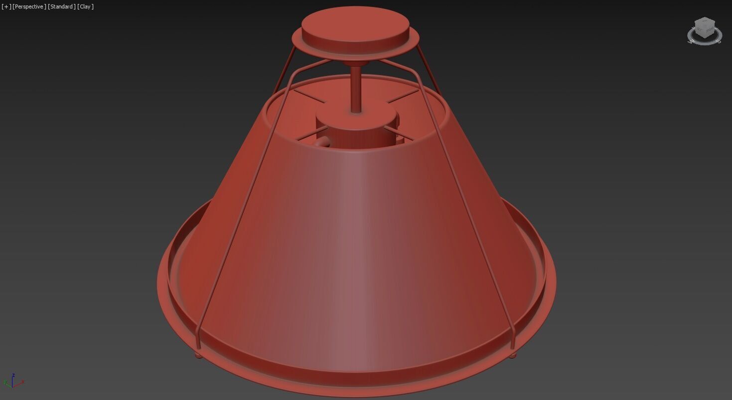 Shelton Flush Mount Large 3D model_10