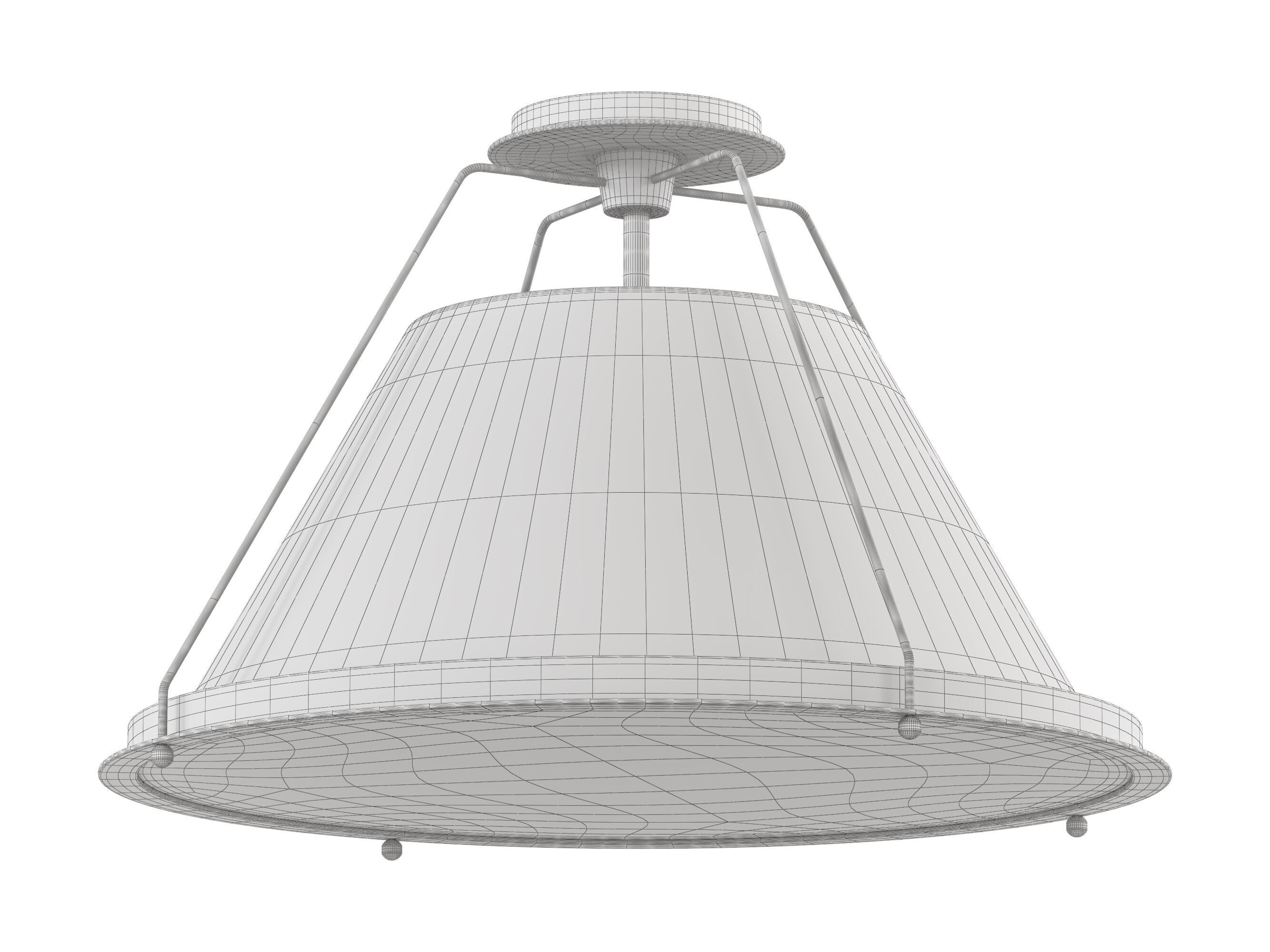 Shelton Flush Mount Large 3D model_4