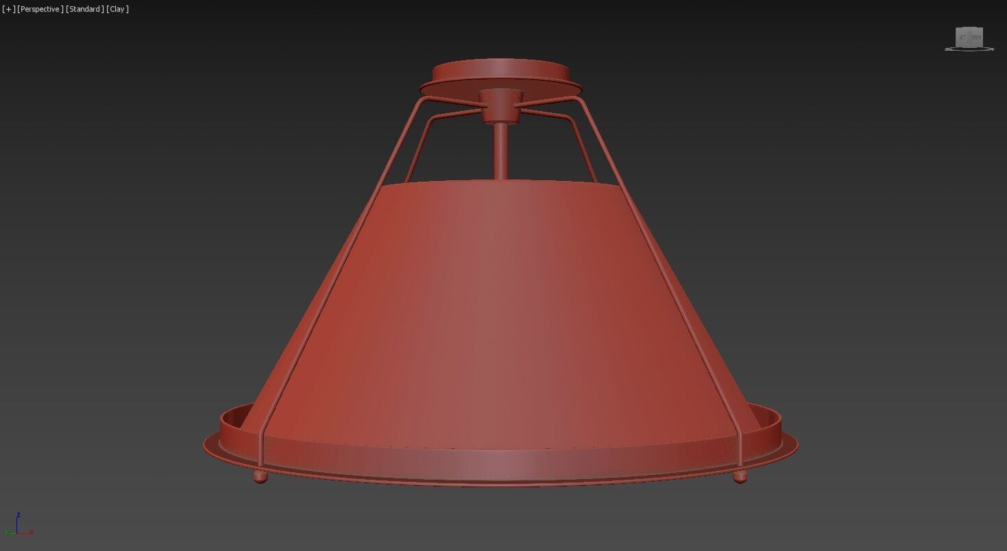 Shelton Flush Mount Large 3D model_8