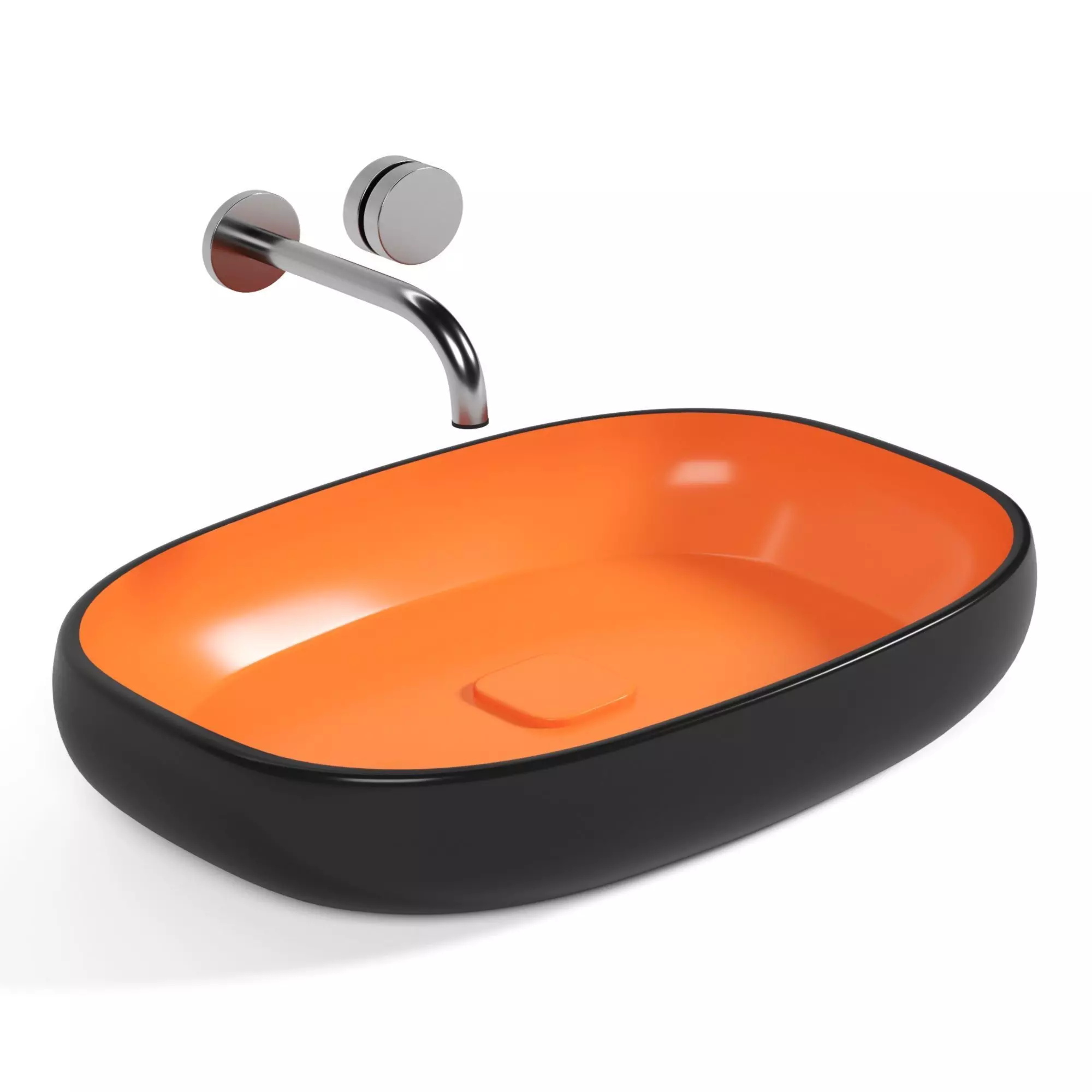 Metamorfosi Square countertop washbasin MET42040 3D model_0