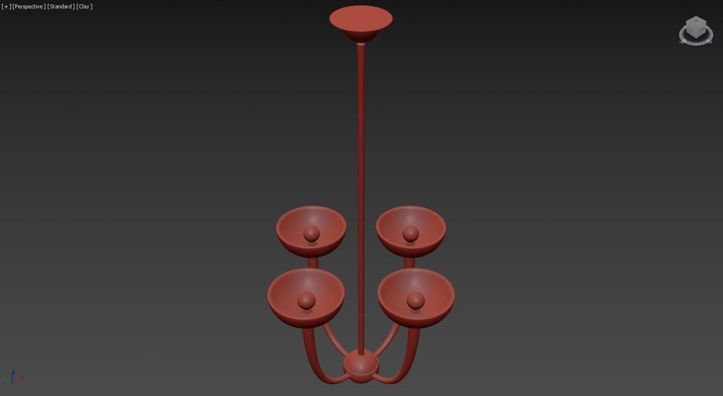 Saguara Chandelier 4 Light 3D model_9