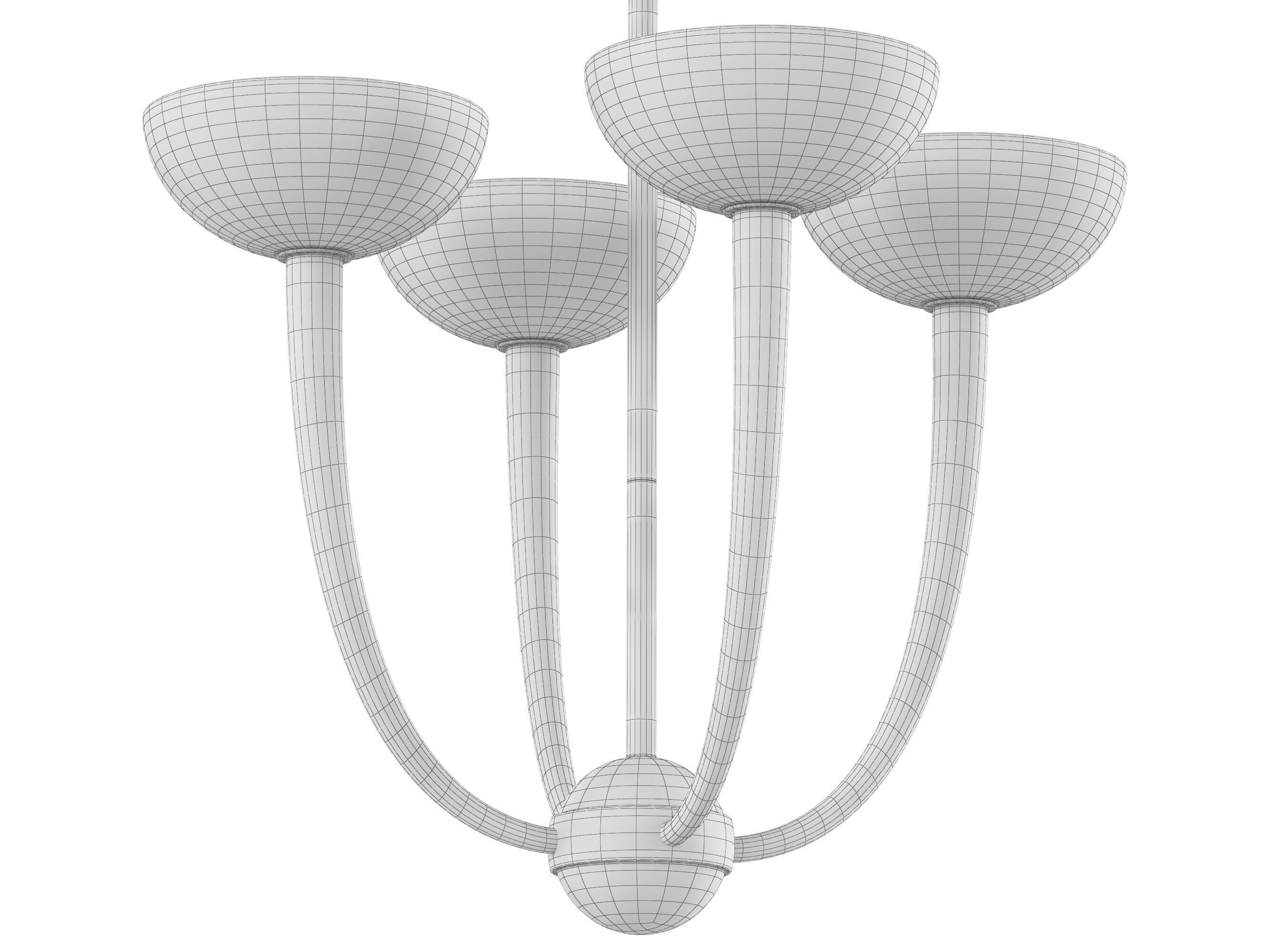 Saguara Chandelier 4 Light 3D model_5