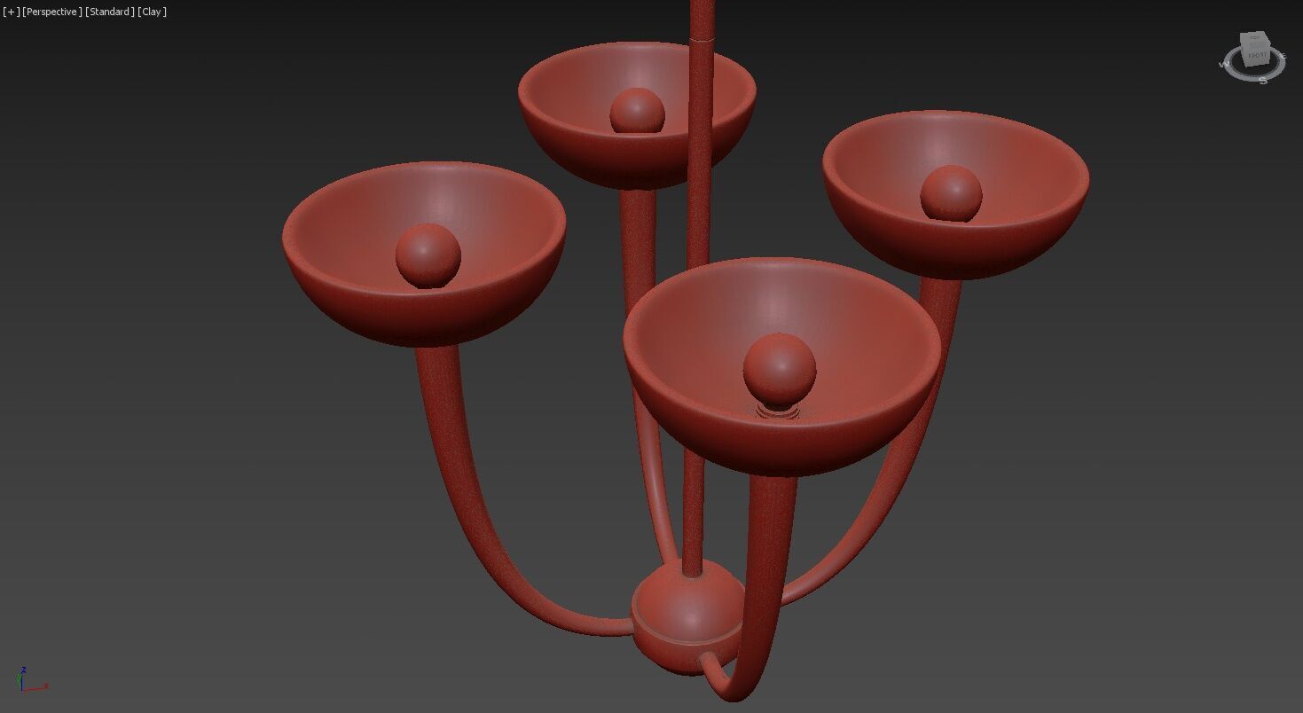 Saguara Chandelier 4 Light 3D model_12