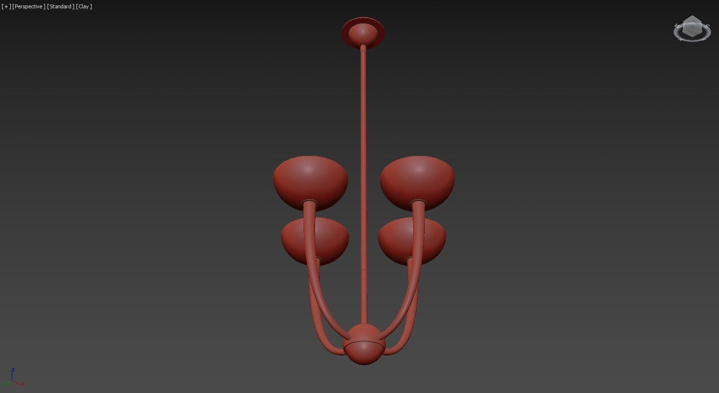 Saguara Chandelier 4 Light 3D model_8