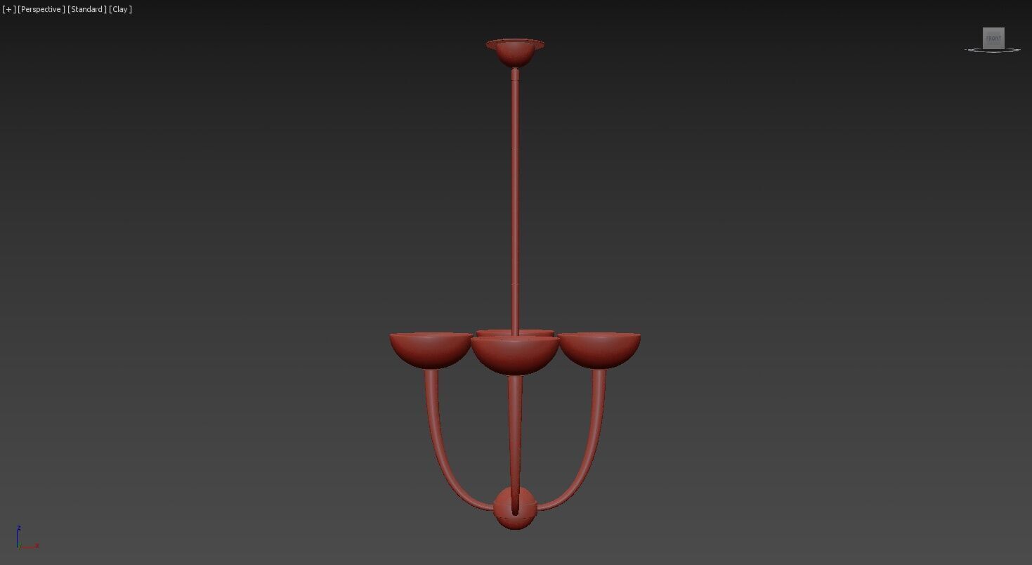 Saguara Chandelier 4 Light 3D model_11