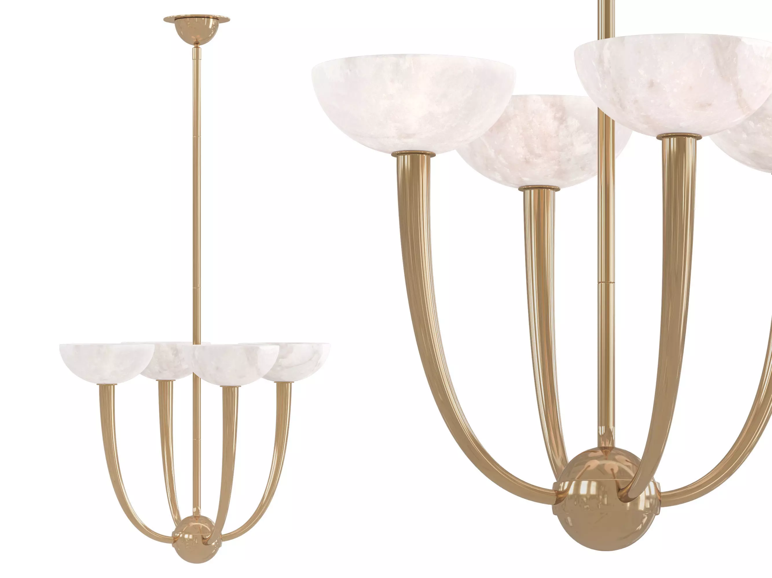 Saguara Chandelier 4 Light 3D model_0