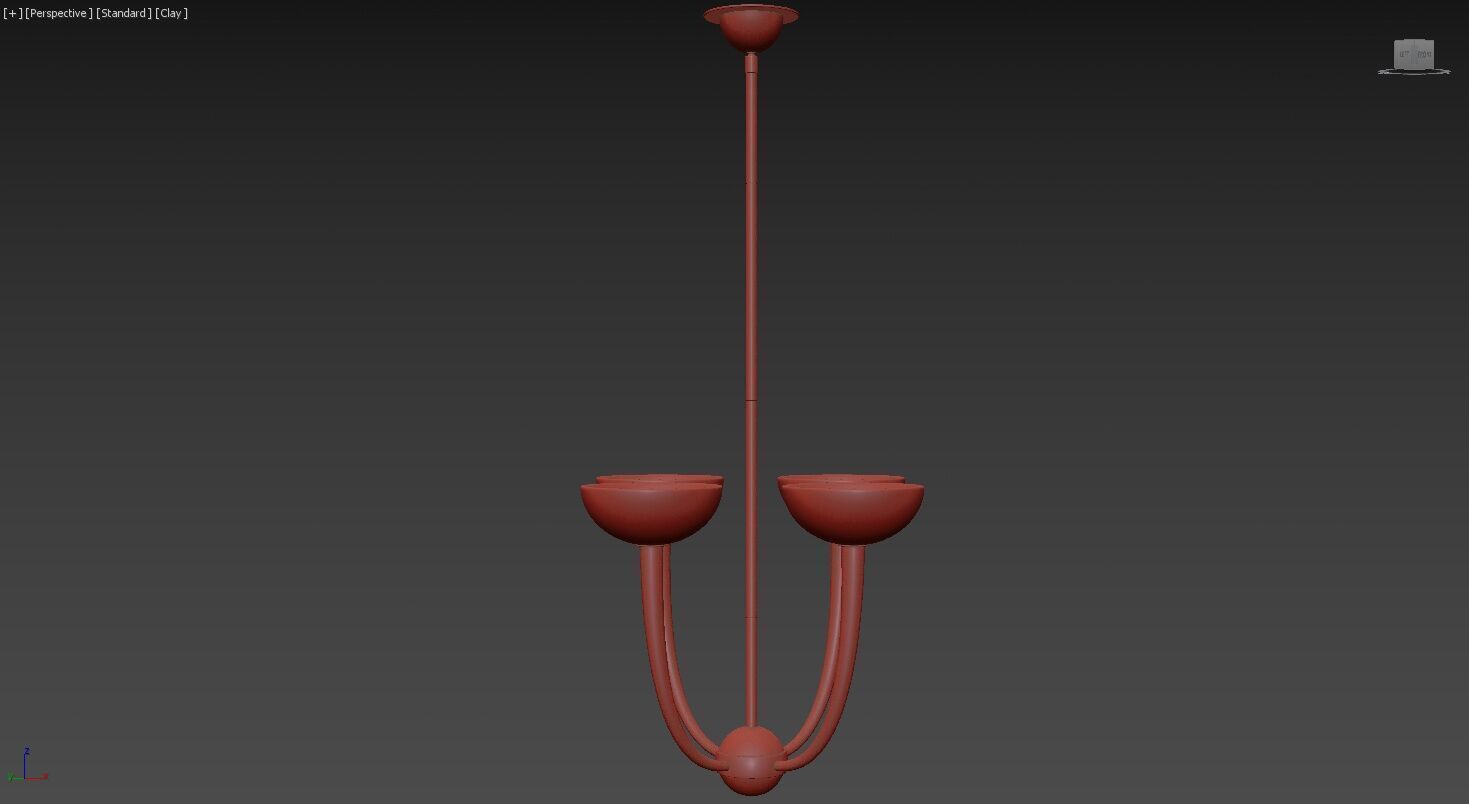 Saguara Chandelier 4 Light 3D model_7