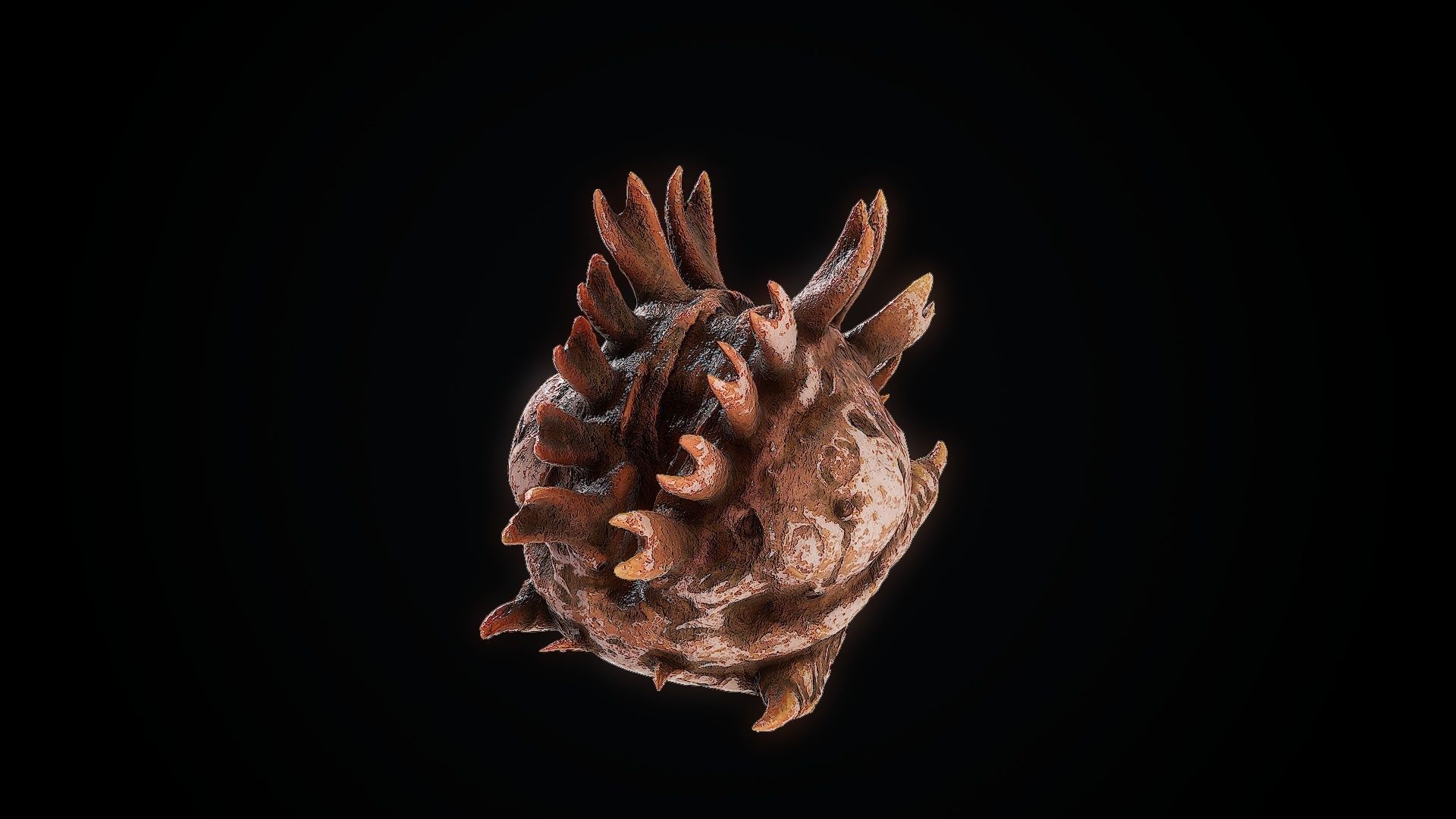 Creature banic alien aqua  Low-poly 3D model_1