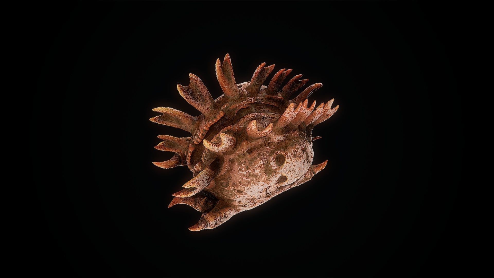 Creature banic alien aqua  Low-poly 3D model_3