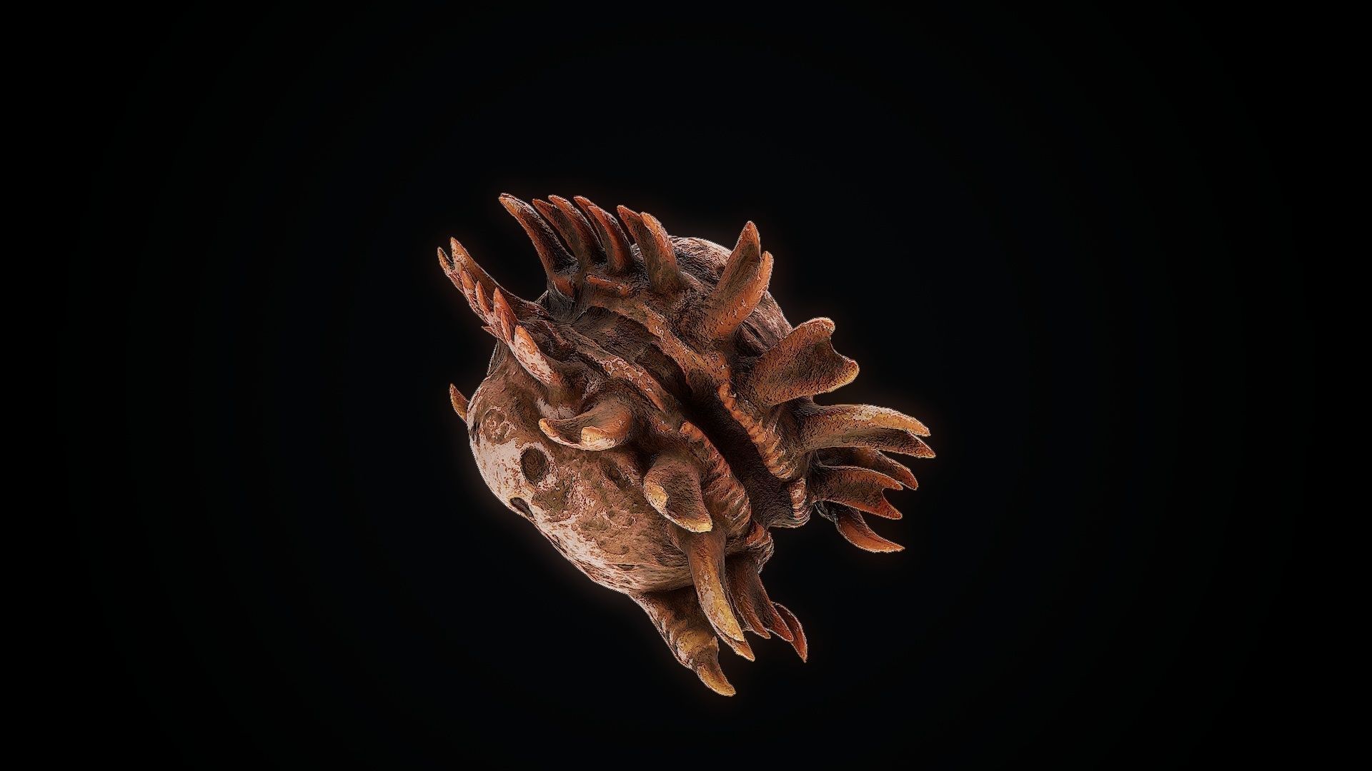 Creature banic alien aqua  Low-poly 3D model_2