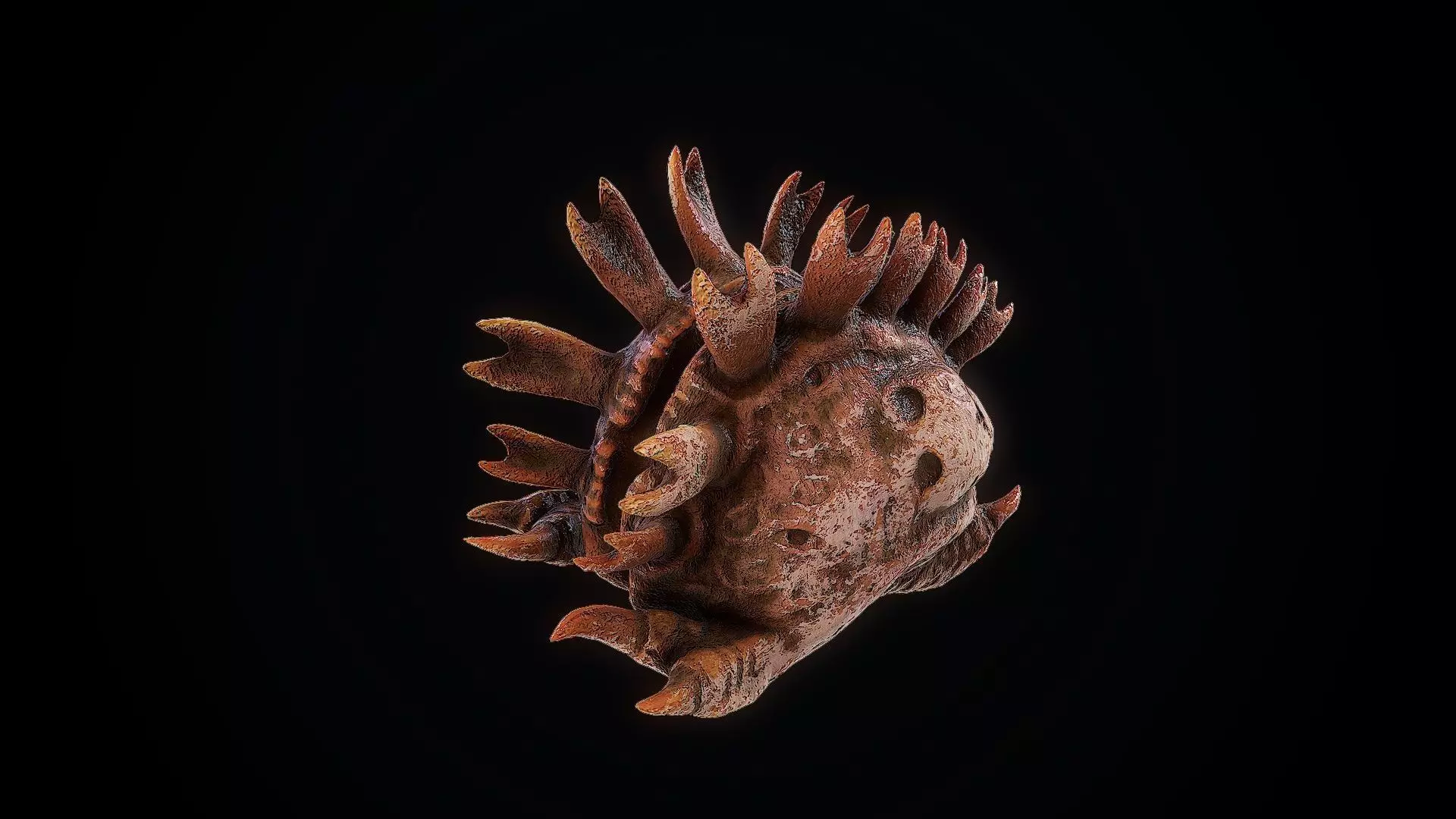 Creature banic alien aqua  Low-poly 3D model_0