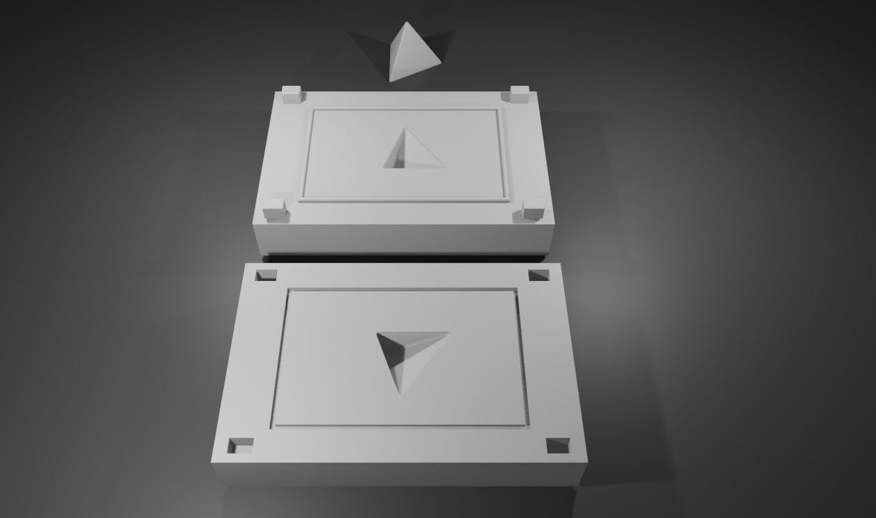 Mold for Dice 4 Sides Blank - Form - Molde para Dados 3D print model_14