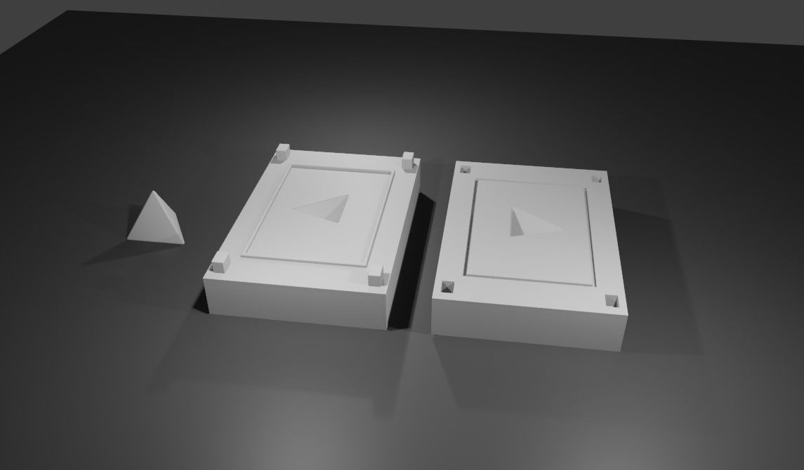 Mold for Dice 4 Sides Blank - Form - Molde para Dados 3D print model_11