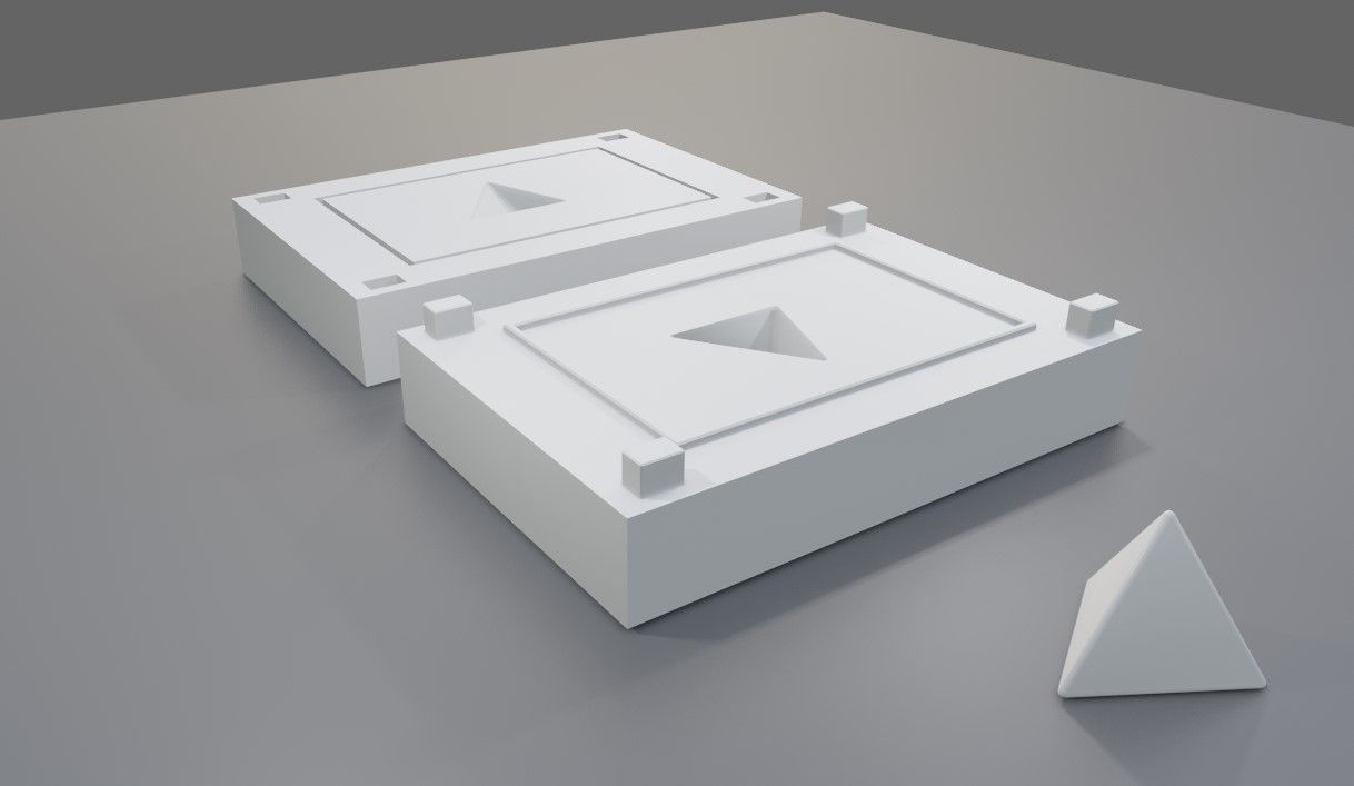 Mold for Dice 4 Sides Blank - Form - Molde para Dados 3D print model_17