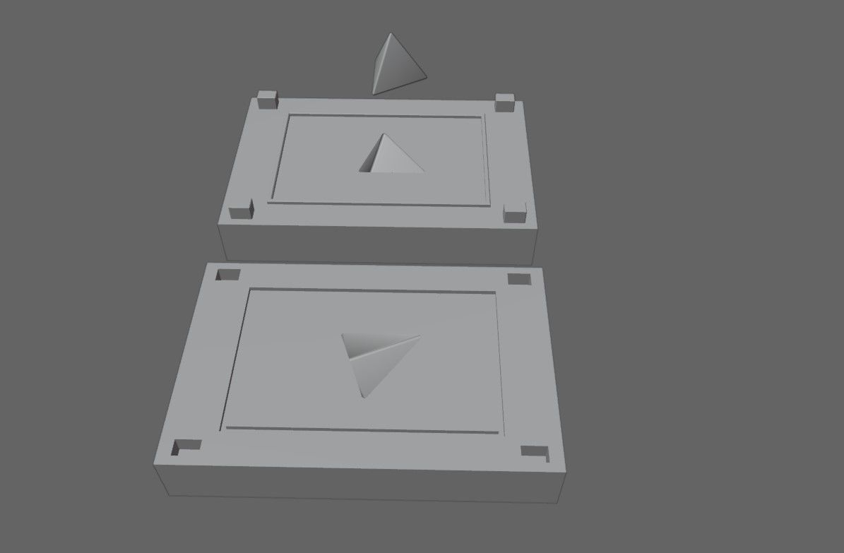 Mold for Dice 4 Sides Blank - Form - Molde para Dados 3D print model_5