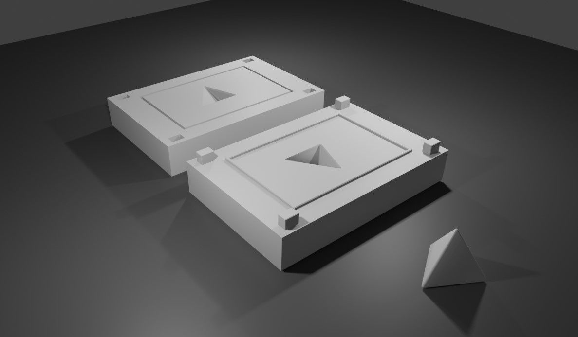 Mold for Dice 4 Sides Blank - Form - Molde para Dados 3D print model_16