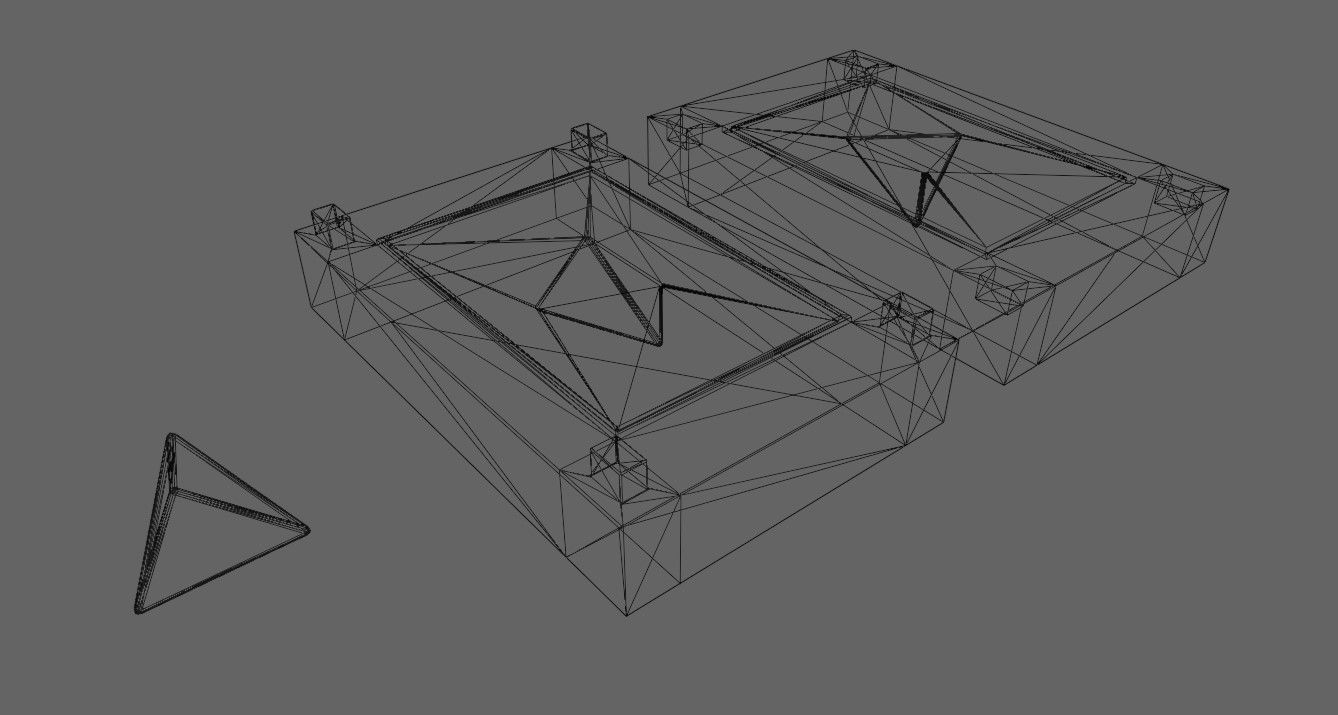 Mold for Dice 4 Sides Blank - Form - Molde para Dados 3D print model_9