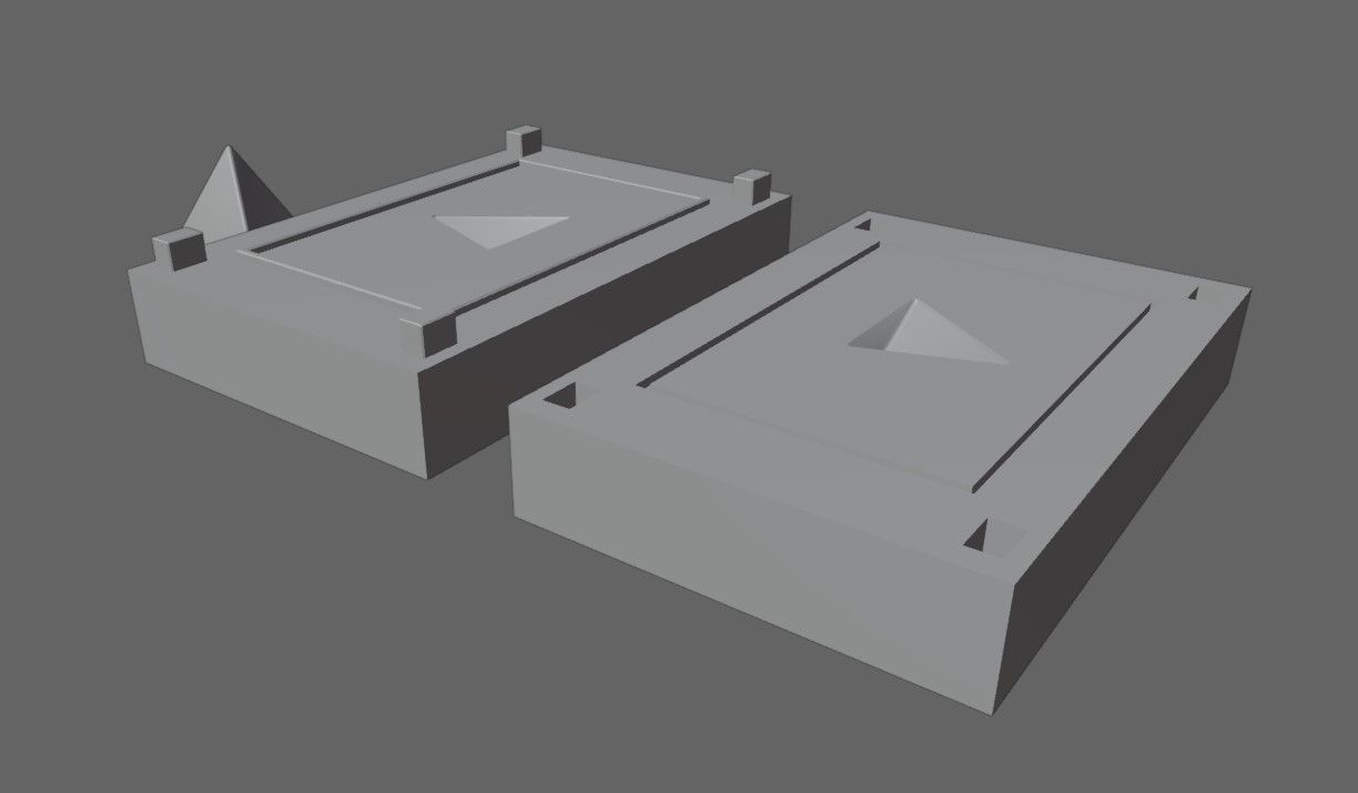 Mold for Dice 4 Sides Blank - Form - Molde para Dados 3D print model_4