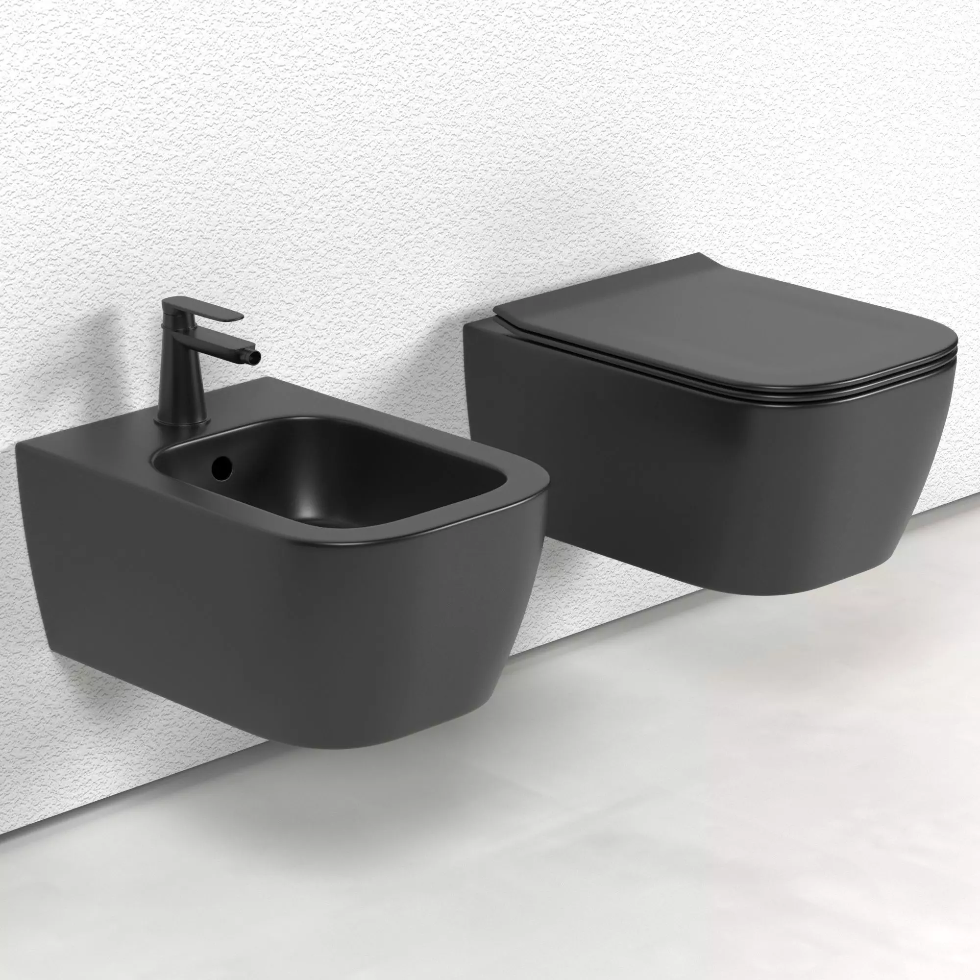 Hange Bidet Harmo Schwarz Matt 3D model