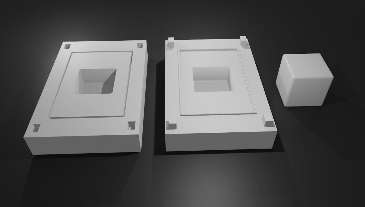 Mold for Dice 6 Sides Blank - Form - Molde para Dados 3D print model_3