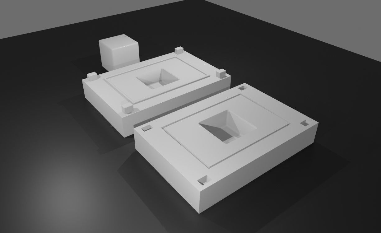 Mold for Dice 6 Sides Blank - Form - Molde para Dados 3D print model_1