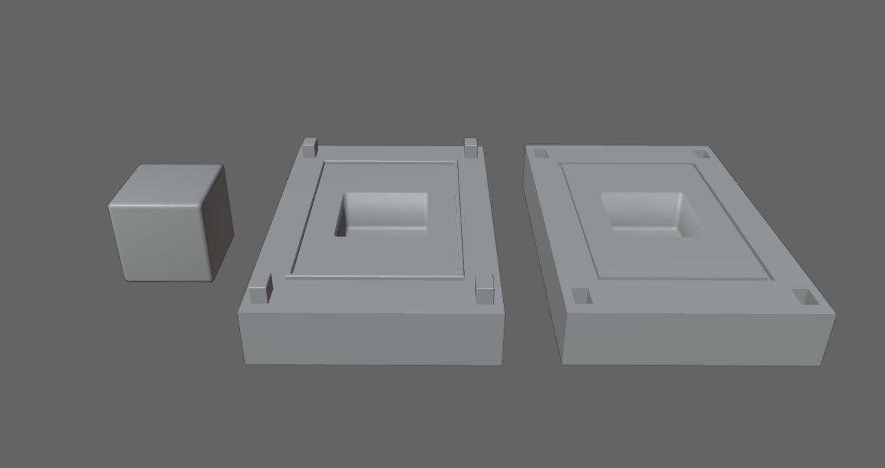 Mold for Dice 6 Sides Blank - Form - Molde para Dados 3D print model_9