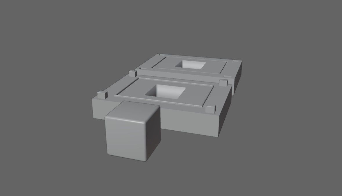 Mold for Dice 6 Sides Blank - Form - Molde para Dados 3D print model_10