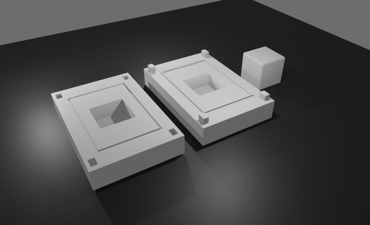 Mold for Dice 6 Sides Blank - Form - Molde para Dados 3D print model_4