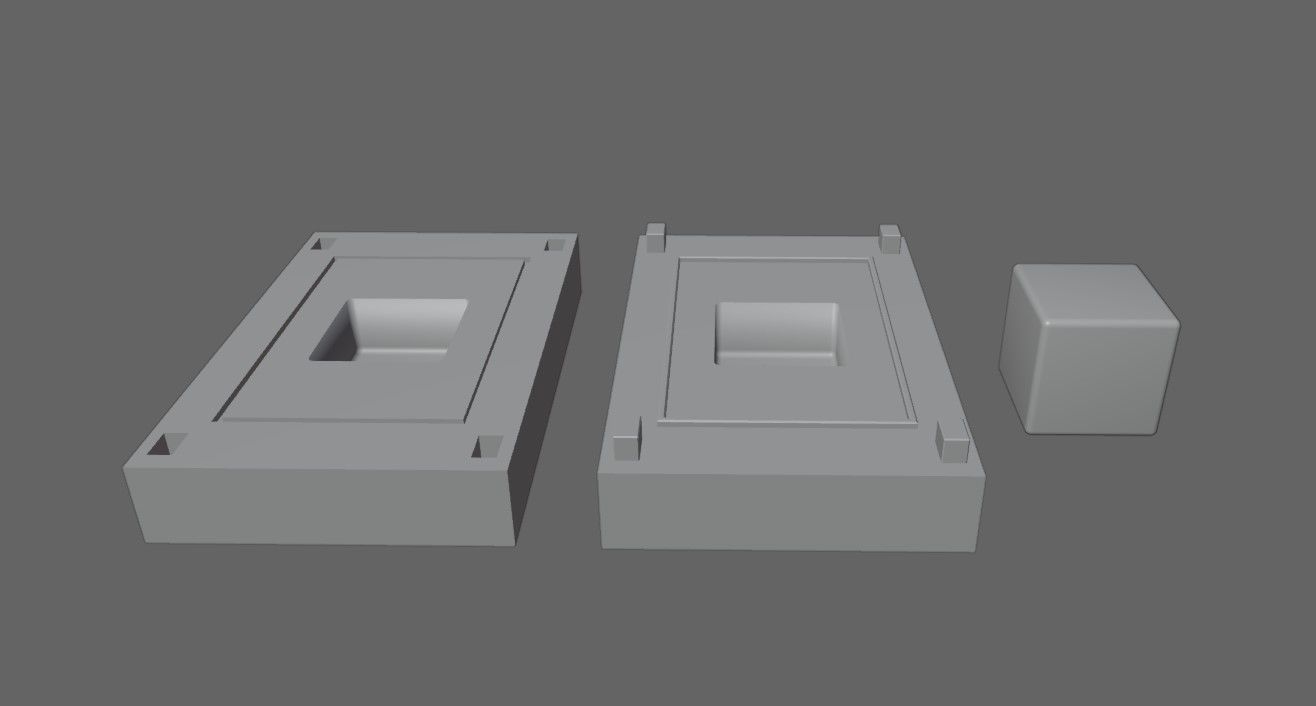 Mold for Dice 6 Sides Blank - Form - Molde para Dados 3D print model_11