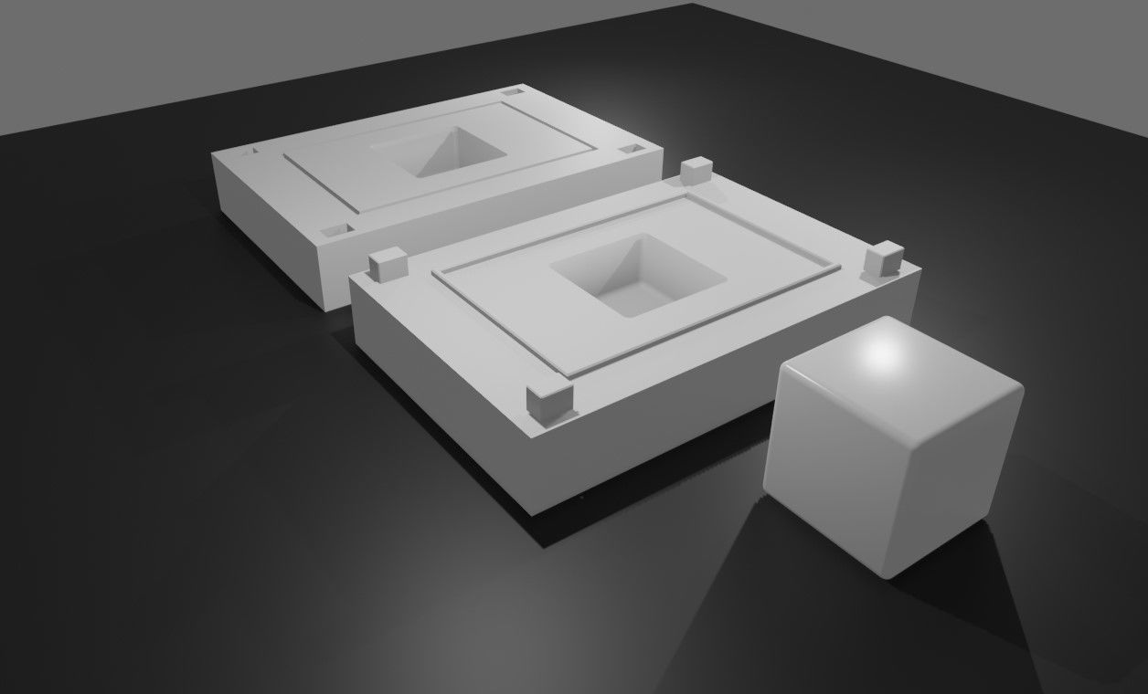 Mold for Dice 6 Sides Blank - Form - Molde para Dados 3D print model_5