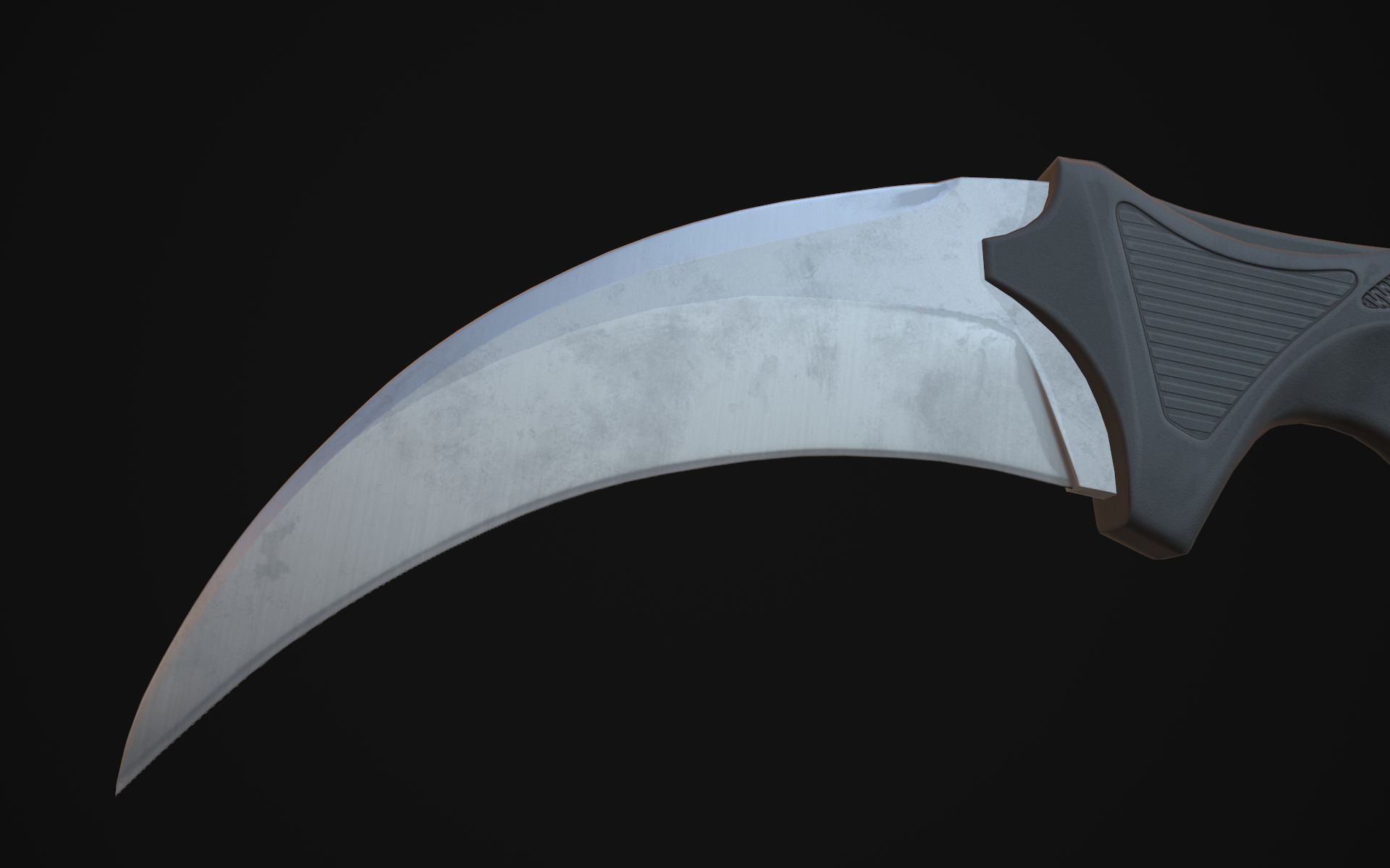 Karambit knife Low-poly 3D model_5