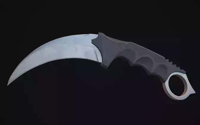 Karambit knife Low-poly 3D model