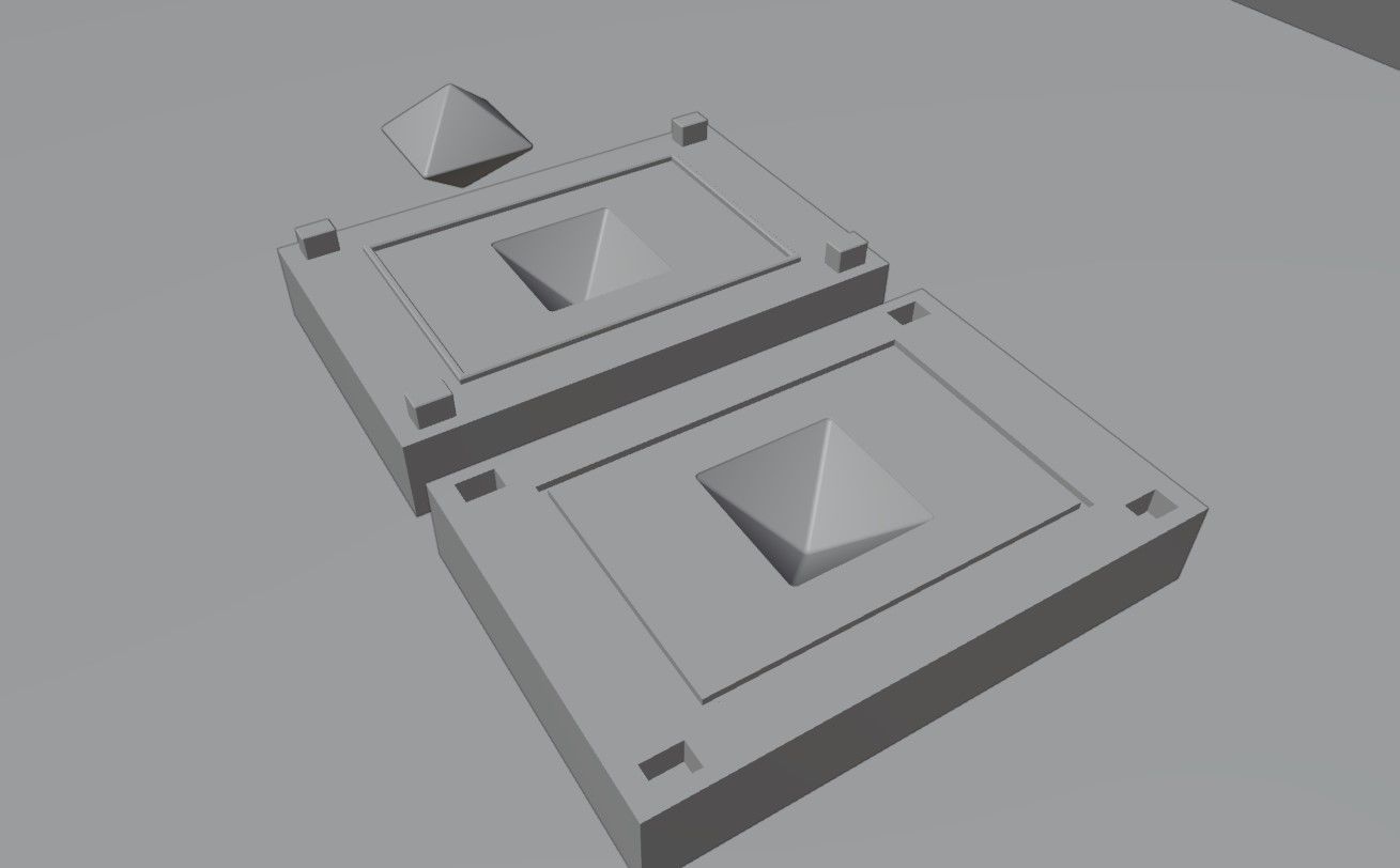 Mold for Dice 8 Sides Blank - Form - Molde para Dados 3D print model_6