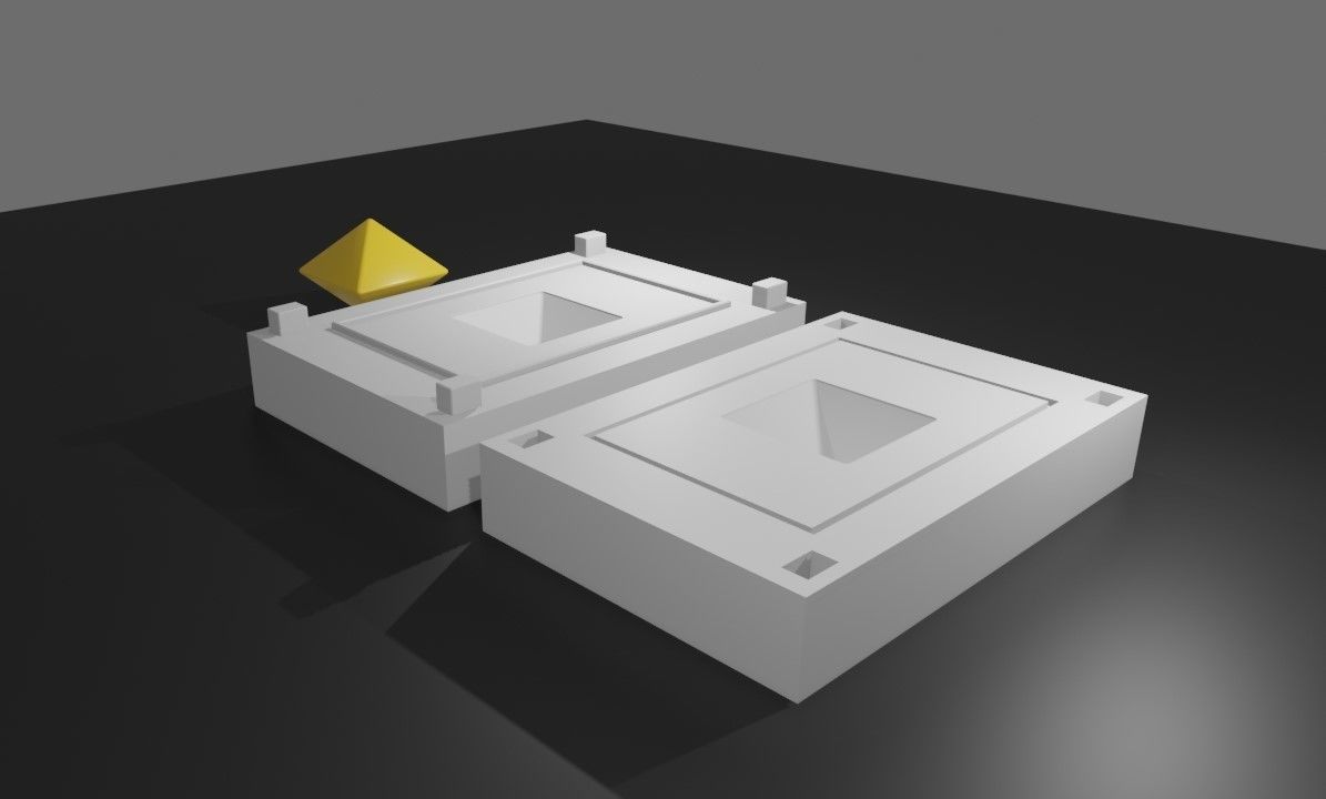 Mold for Dice 8 Sides Blank - Form - Molde para Dados 3D print model_2