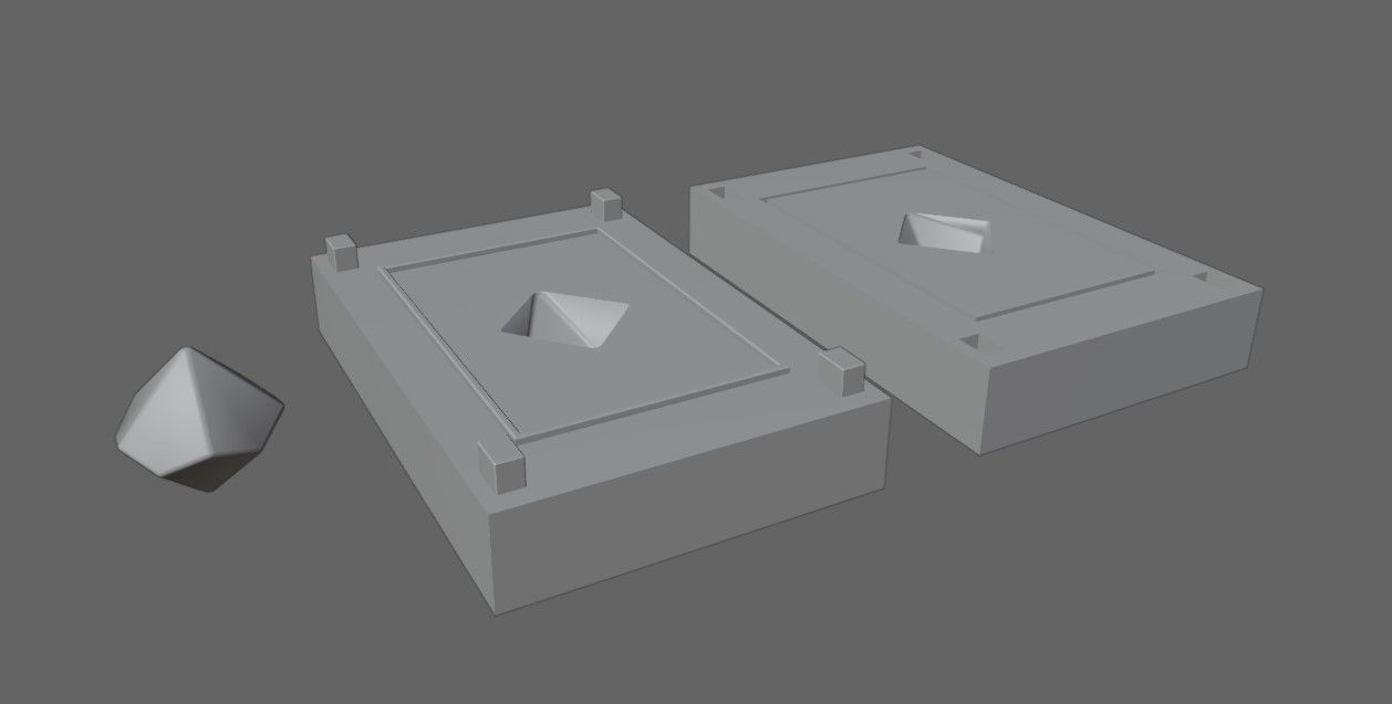 Mold for Dice 10 Sides Blank - Form - Molde para Dados 3D print model_3