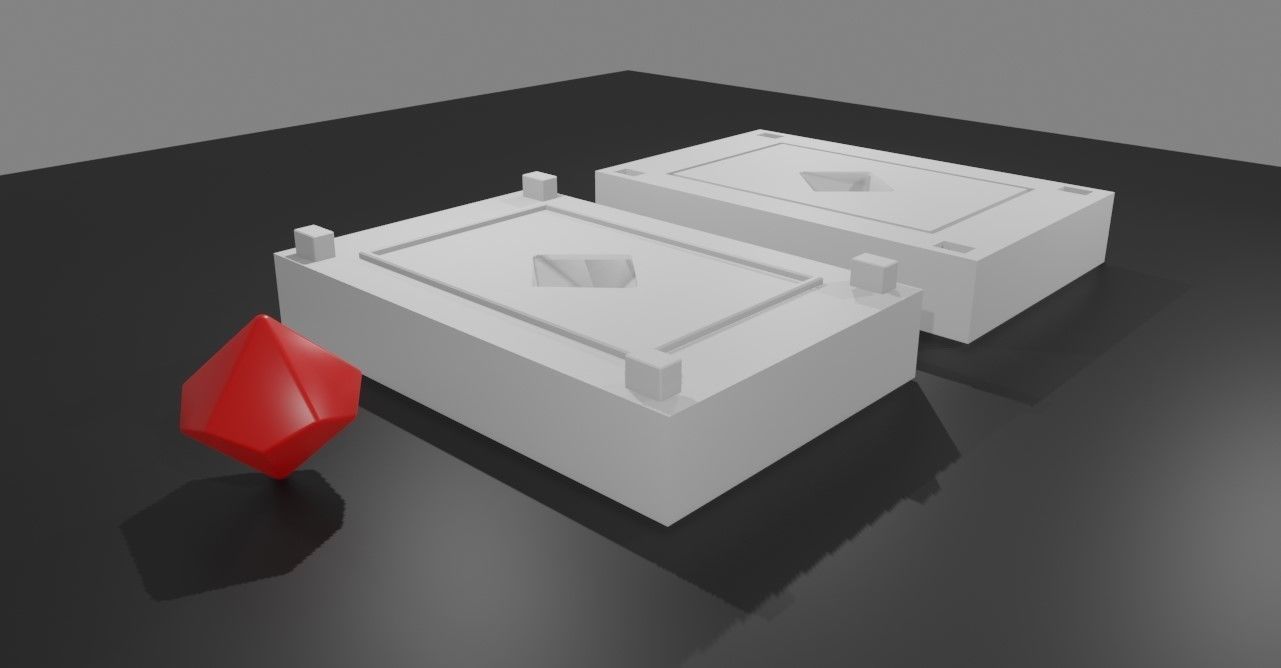 Mold for Dice 10 Sides Blank - Form - Molde para Dados 3D print model_13