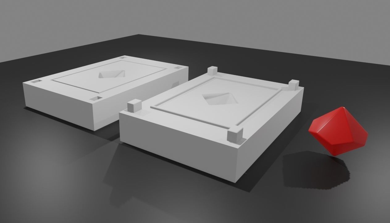 Mold for Dice 10 Sides Blank - Form - Molde para Dados 3D print model_11