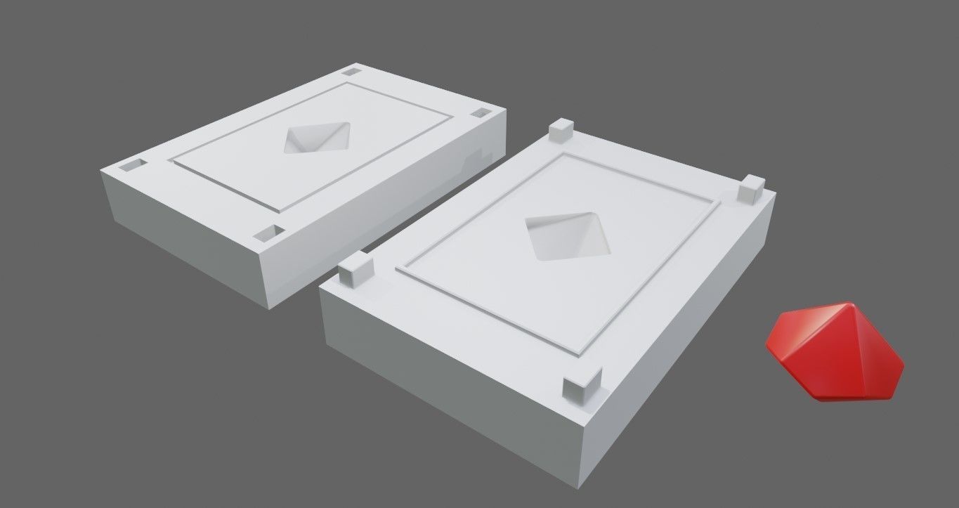 Mold for Dice 10 Sides Blank - Form - Molde para Dados 3D print model_16