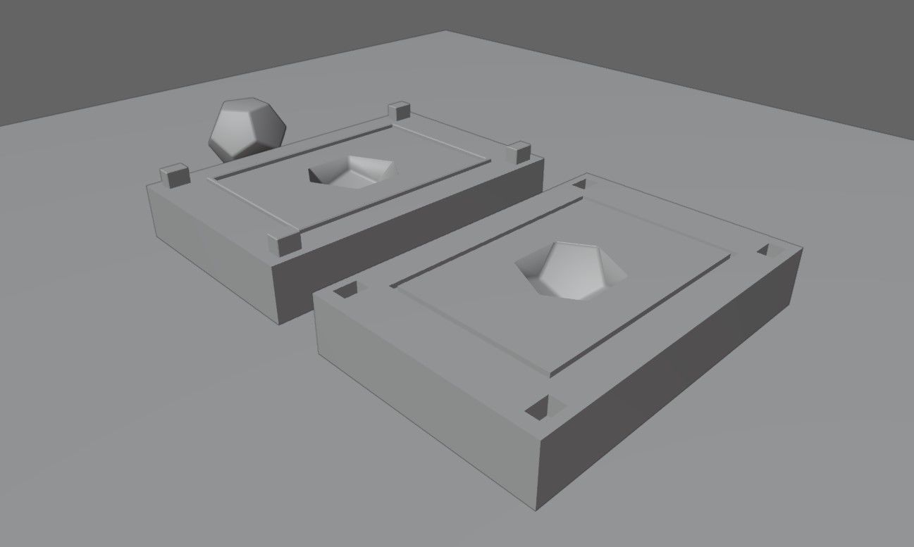 Mold for Dice 12 Sides Blank - Form - Molde para Dados 3D print model_5