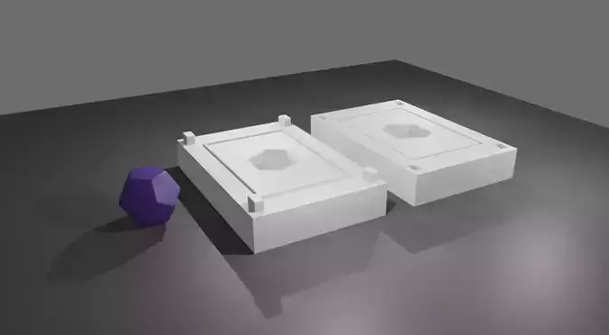 Mold for Dice 12 Sides Blank - Form - Molde para Dados 3D print model