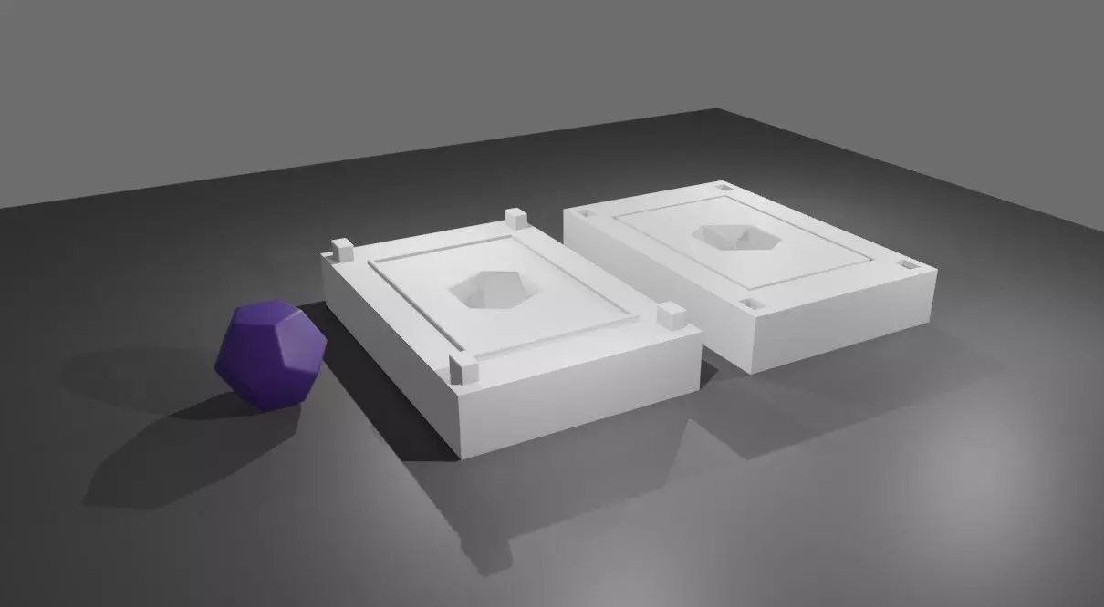 Mold for Dice 12 Sides Blank - Form - Molde para Dados 3D print model_0