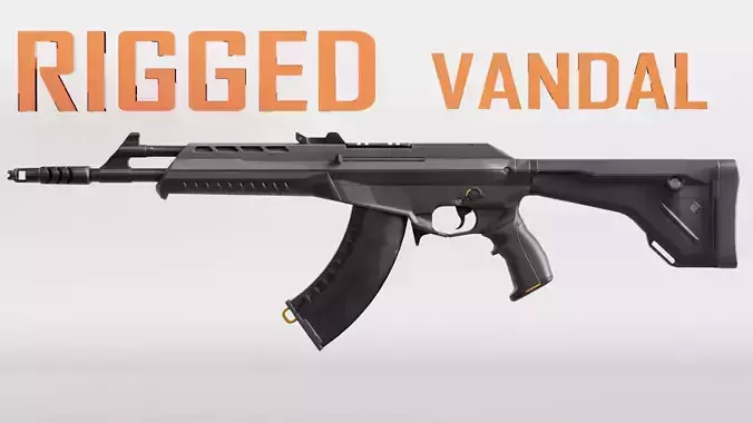 Vandal Valorant Weapon RIGGED Low-poly 3D model